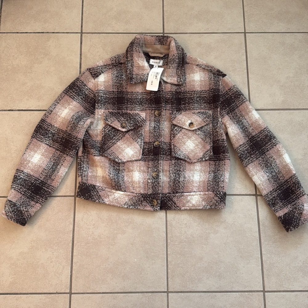 NWT Evereve Polly Plaid Jacket - Picture 2 of 11